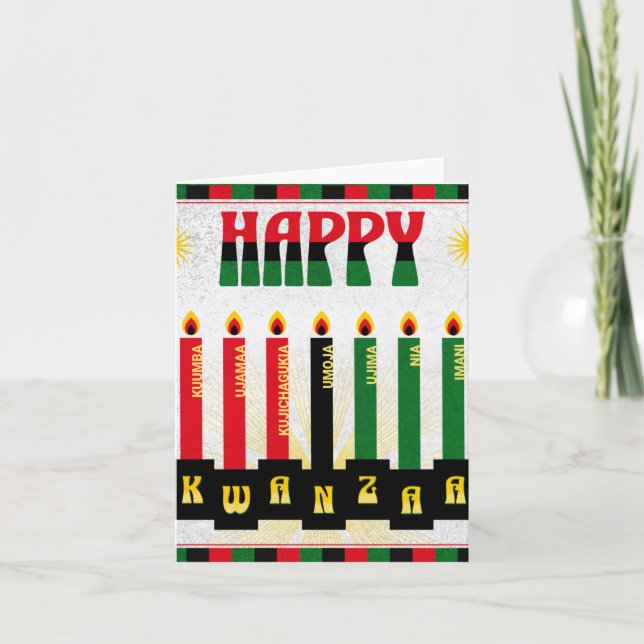 Tarjeta Feliz Kwanzaa (Anverso)