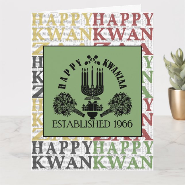 Tarjeta Feliz Kwanzaa (Planta pequeña)