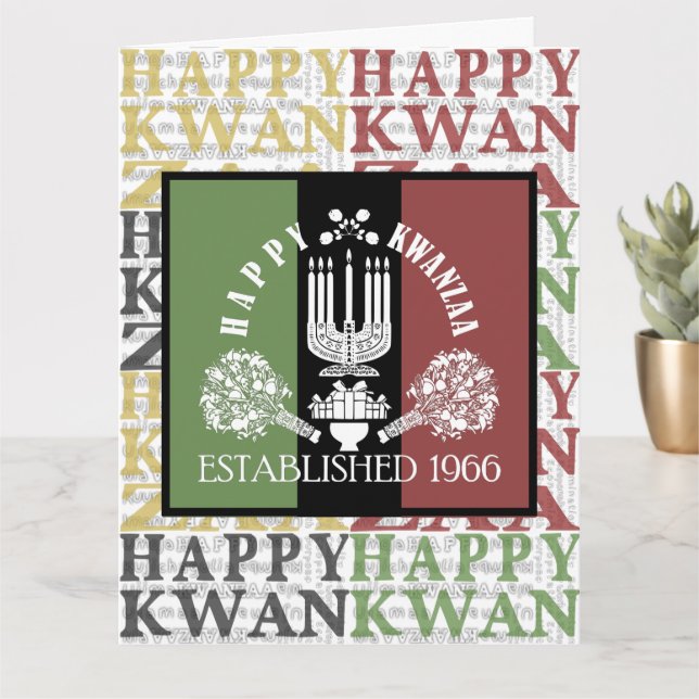 Tarjeta Feliz Kwanzaa (Planta pequeña)