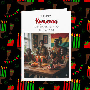 Tarjeta Feliz Kwanzaa - 26 de diciembre a 1 de enero