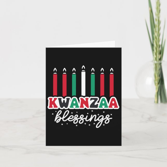 Tarjeta Feliz Kwanzaa Celebra Africano  (Anverso)