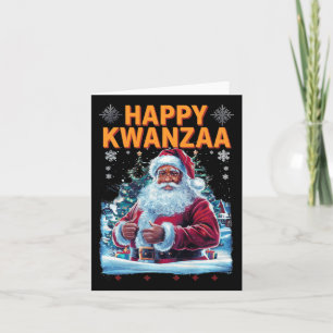 Tarjeta Feliz Kwanzaa Feliz Navidad African American Hoi