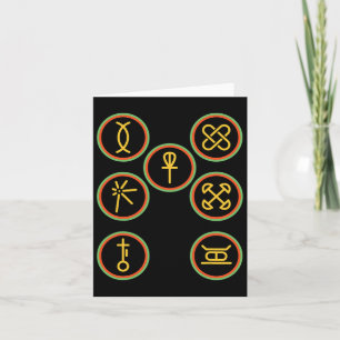Tarjeta Feliz Kwanzaa Kinara-siete Insignias Principios De