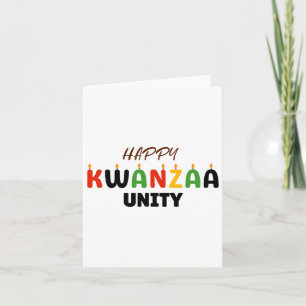 Tarjeta Feliz Kwanzaa Kinara-siete Principios de Kwanzaa U