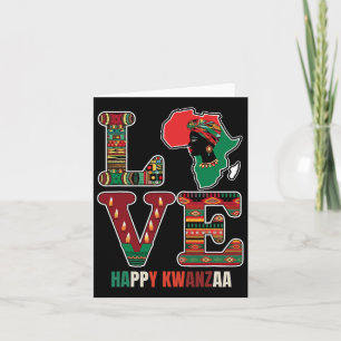 Tarjeta Feliz Kwanzaa Kinara-siete Principios de las Velas