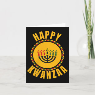 Tarjeta Feliz Kwanzaa Kinara-siete Principios de Velas K