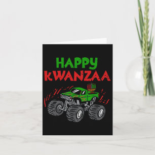 Tarjeta Feliz Kwanzaa Kinara Siete Velas Camión Monstruo K