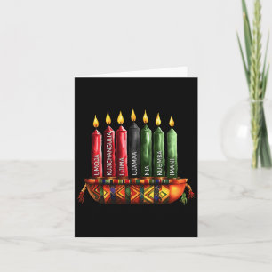 Tarjeta Feliz Kwanzaa Kinara Siete Velas Principios De K