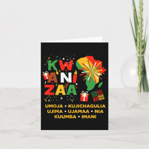 Tarjeta Feliz Kwanzaa Kinara Siete Velas Principios De K