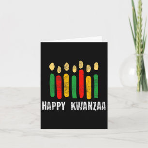 Tarjeta Feliz Kwanzaa Kinara Siete Velas Principios De K