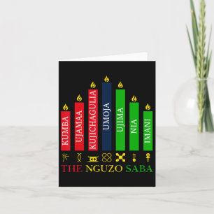 Tarjeta Feliz Kwanzaa Kinara Siete Velas Principios De K