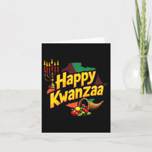 Tarjeta Feliz Kwanzaa Navidades afroamericanos Feliz Kwanz