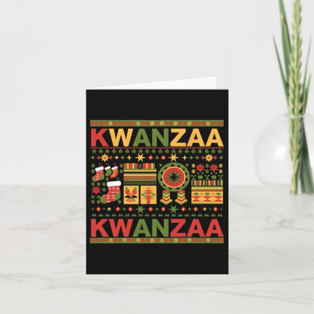 Tarjeta Feliz Kwanzaa Siete Principios De Kwanzaa 1  (Anverso)