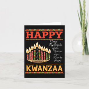 Tarjeta Feliz Kwanzaa Siete Principios De Kwanzaa Hombres