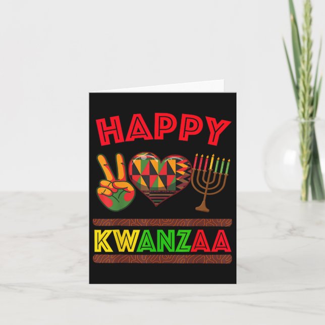 Tarjeta Feliz Kwanzaa Siete Principios De Kwanzaa Mujeres  (Anverso)
