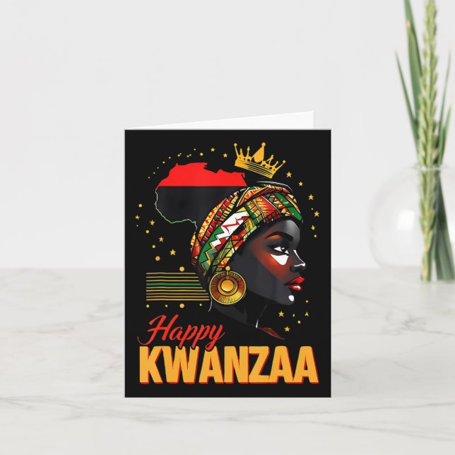Tarjeta Feliz Kwanzaa Siete Principios De Kwanzaa Mujeres  (Anverso)