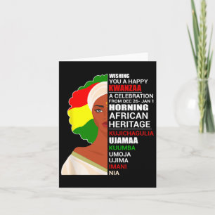 Tarjeta Feliz Kwanzaa Siete Principios De Los Hombres Kwan