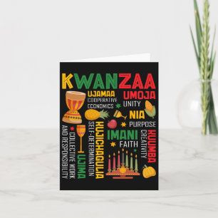 Tarjeta Feliz Kwanzaa Siete Principios De Los Hombres Kwan