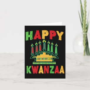 Tarjeta Feliz Kwanzaa Velas Kwanzaa Kinara Pan Africano H
