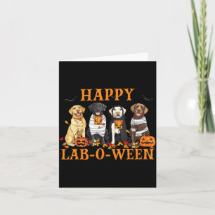 Tarjeta Feliz Lab-O-Ween Labrador Temporada de Halloween P