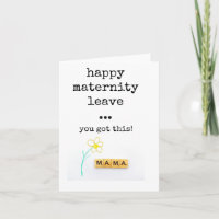 Feliz licencia por maternidad, tú puedes mamá tarj