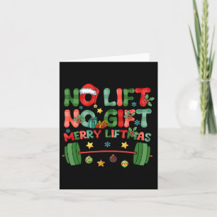 Tarjeta Feliz Liftmas Sin Ascensor No Navidad Presenta Gim