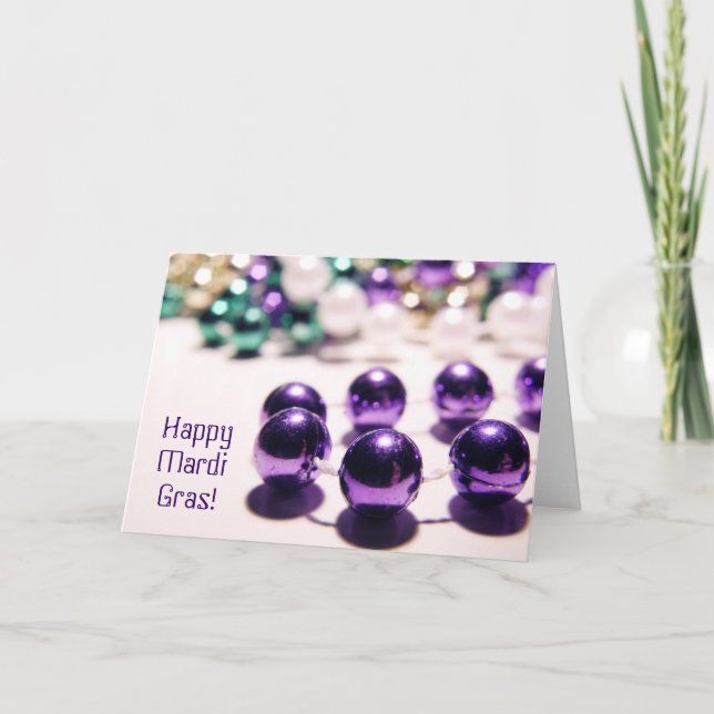 Tarjeta ¡Feliz Mardi Gras! (Anverso)