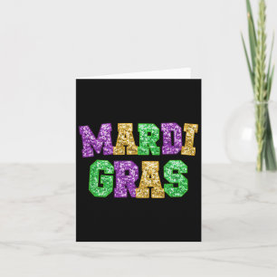 Tarjeta Feliz Mardi Gras Fat Martes Festival de Carnaval P