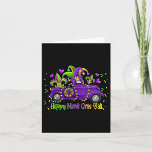 Tarjeta Feliz Mardi Gras para todos Camión Leopardo Mardi