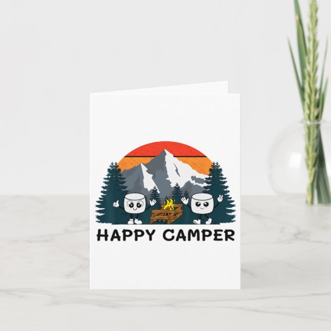 Tarjeta Feliz Marshmallow Camper Ba (Anverso)