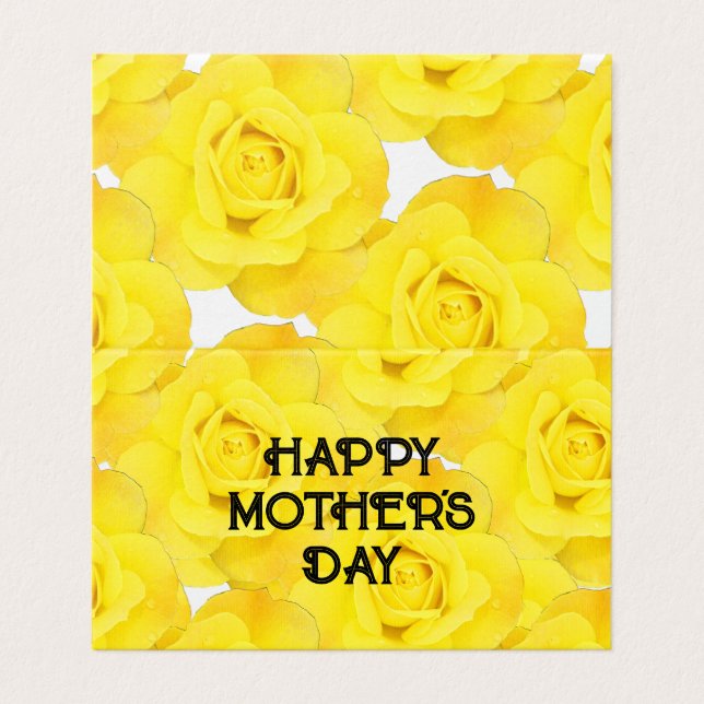 Tarjeta Feliz mensaje de Personalizado del Día de la Madre (Exterior desplegado)