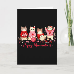 Tarjeta Feliz Meowentines Gatito Adorable San Valentín Amo