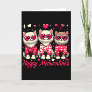 Tarjeta Feliz Meowentines Gatitos Lindos de San Valentín A