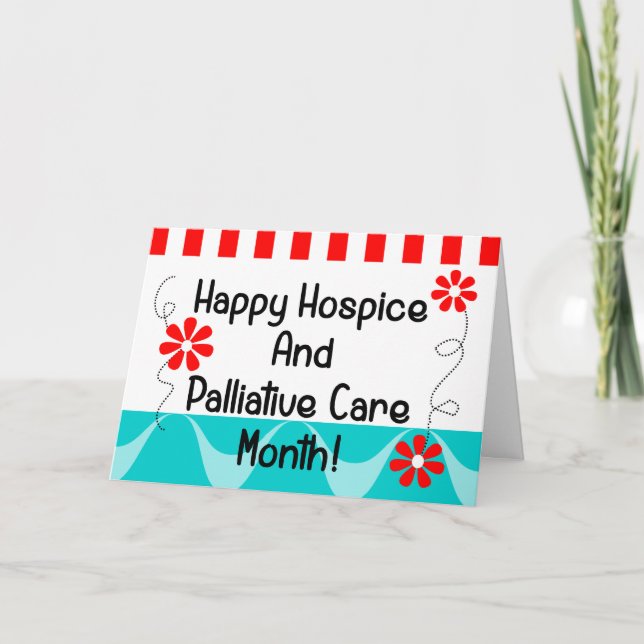 Tarjeta Feliz mes nacional de atención paliativa de hospic (Anverso)