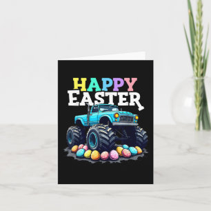 Tarjeta Feliz Monstruo de Pascua Camión Gracioso Huevo Hun