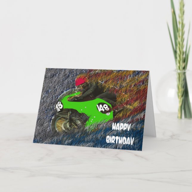 TARJETA FELIZ MOTO DEL CUMPLEAÑOS (Anverso)