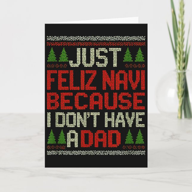Tarjeta Feliz Navi No Dad Funny Christmas Dark Humor  (Anverso)