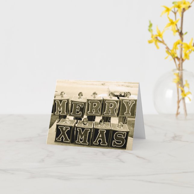 Tarjeta Feliz Navidad, 1933 (flor amarilla)