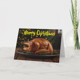 Tarjeta Feliz Navidad a carnívoros.