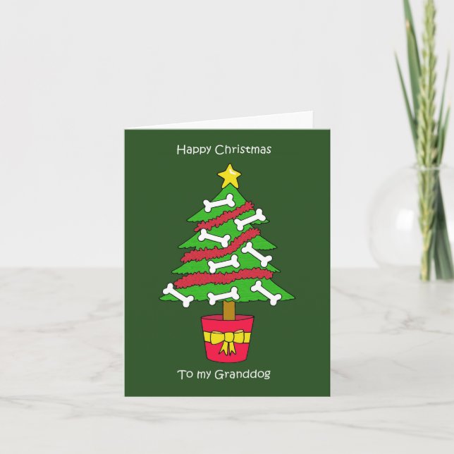 Tarjeta Feliz Navidad a Granddog (Anverso)