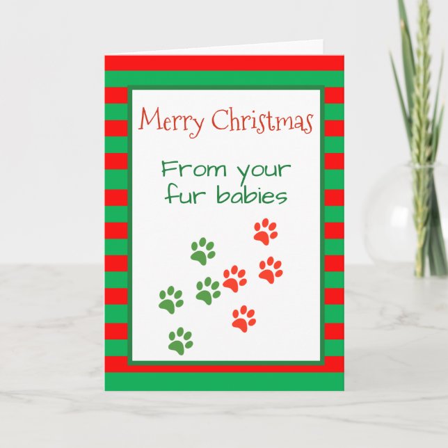 Tarjeta Feliz Navidad a los perros Mascotas gatos múltiple (Anverso)