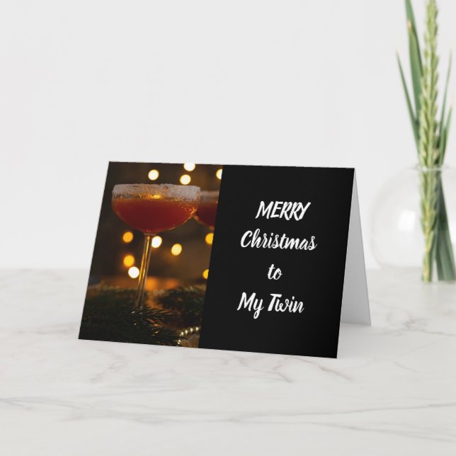 TARJETA **FELIZ NAVIDAD A MI GEMELA** (Anverso)