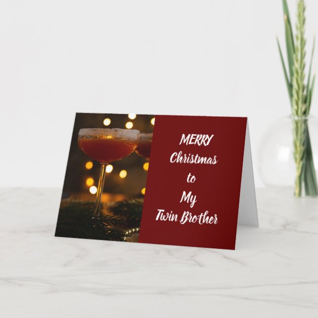 TARJETA **FELIZ NAVIDAD A MI HERMANO DE DOS PELÍCULAS** (Anverso)