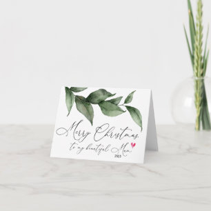 Tarjeta Feliz Navidad a mi madre Mamá desde su hija