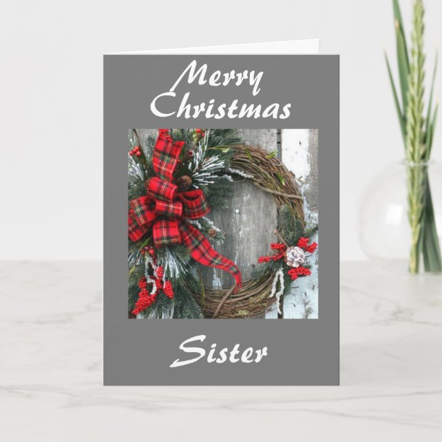 TARJETA FELIZ NAVIDAD A MI **SISTER** (Anverso)