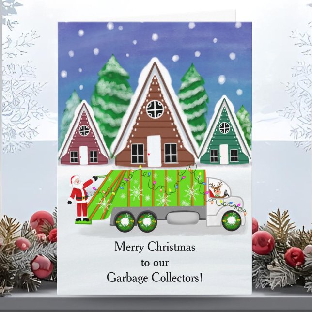 Tarjeta Feliz Navidad a nuestros recolectores de basura (Subido por el creador)