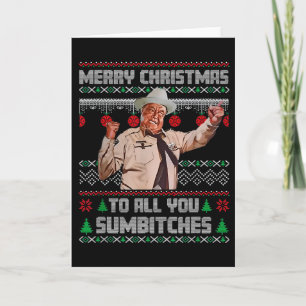 Tarjeta Feliz Navidad a Todos Ustedes Sumes Estilo de Suét