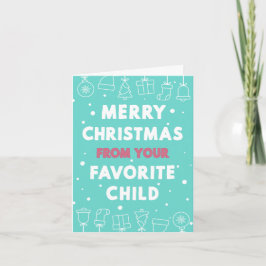 Tarjeta Feliz Navidad a tu hijo favorito
