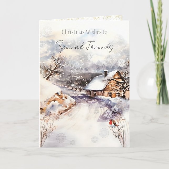 Tarjeta Feliz Navidad a un amigo muy especial Navidades (Anverso)