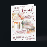 Tarjeta Feliz Navidad a un amigo muy especial Navidades<br><div class="desc">"Feliz Navidad a una Tarjeta de Navidades de Amigo Especial" es una manera reconfortante de transmitir sus cálidos deseos y celebrar su especial amistad durante la temporada de fiestas. Esta tarjeta es perfecta para mostrar tu aprecio y difundir alegría a un amigo que tiene un lugar especial en tu corazón....</div>